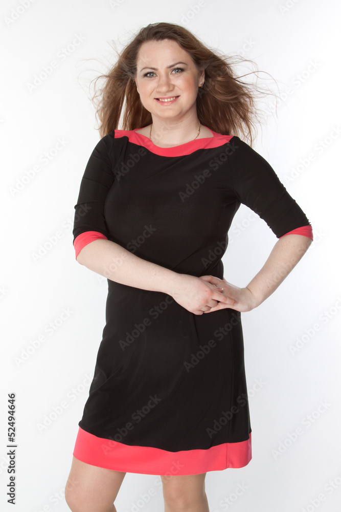 beautiful and young woman on an isolated white background beautiful and young woman on an isolated white background