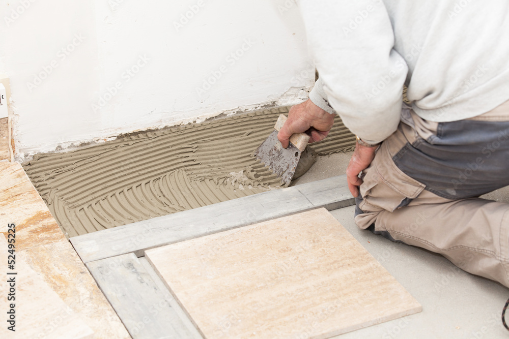 Fotografie poser du carrelage
