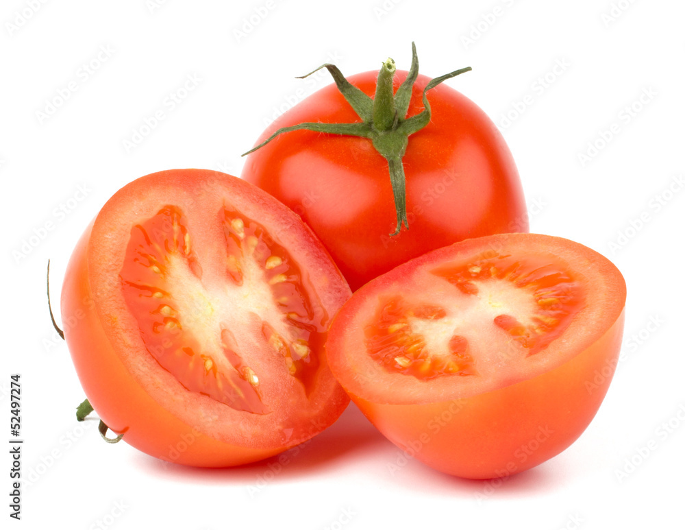Ripe Tomato isolated on white background