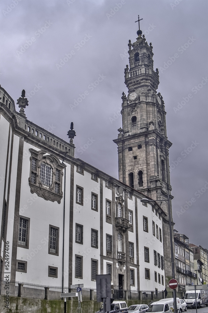 Clerigos church in Oporto with tower