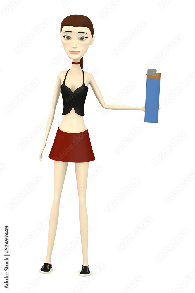 3d render of cartoon character with lighter 3d render of cartoon character with lighter