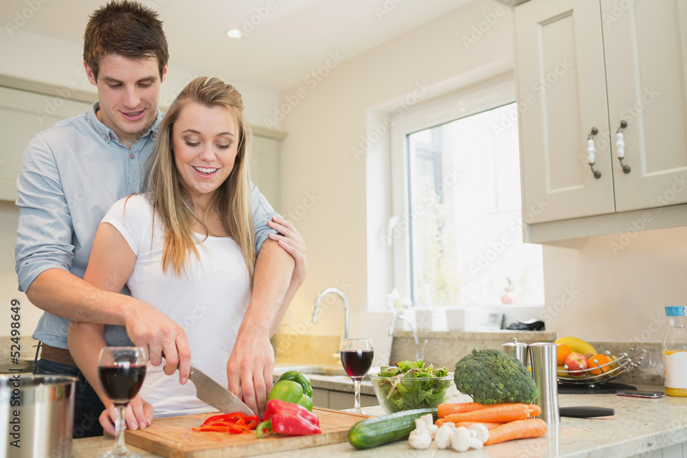 Man and woman cooking Man and woman cooking