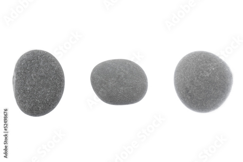 Set of stones of a round form are isolated on a white background