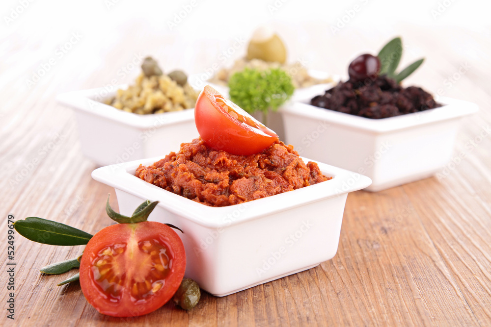 assortment of tapenade assortment of tapenade
