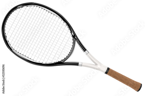 Canvas Print Tennis Racket Black and White