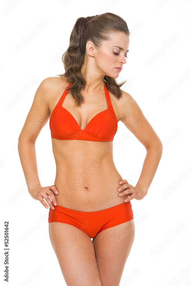 Portrait of young woman in swimsuit Portrait of young woman in swimsuit
