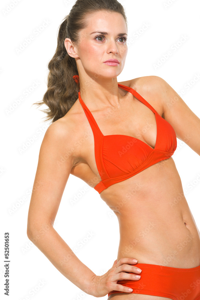 Portrait of young woman in swimsuit Portrait of young woman in swimsuit