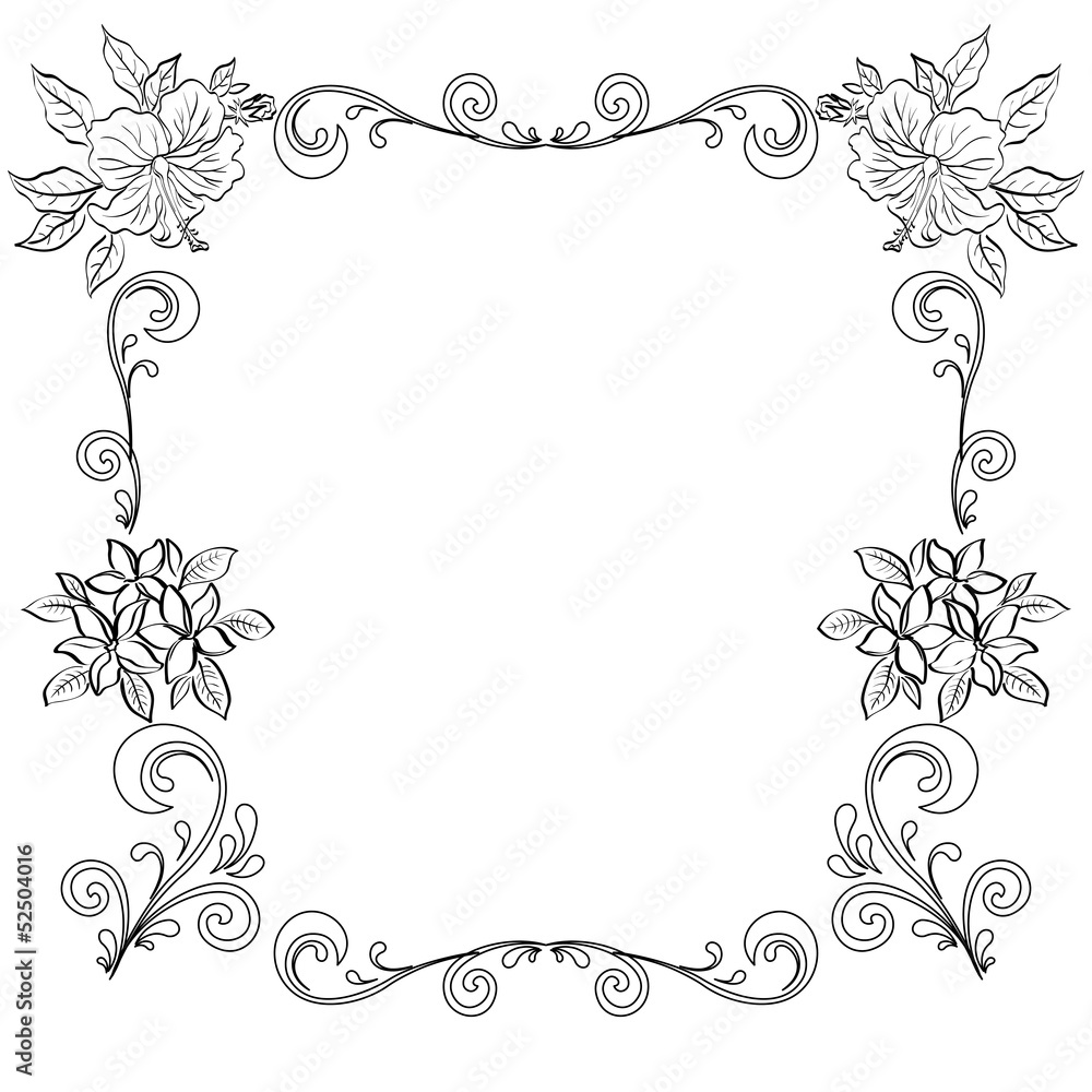 Abstract floral background, outline Abstract floral background, outline