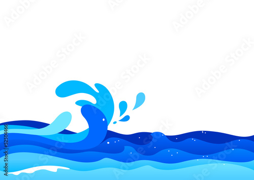 Illustration of ocean waves