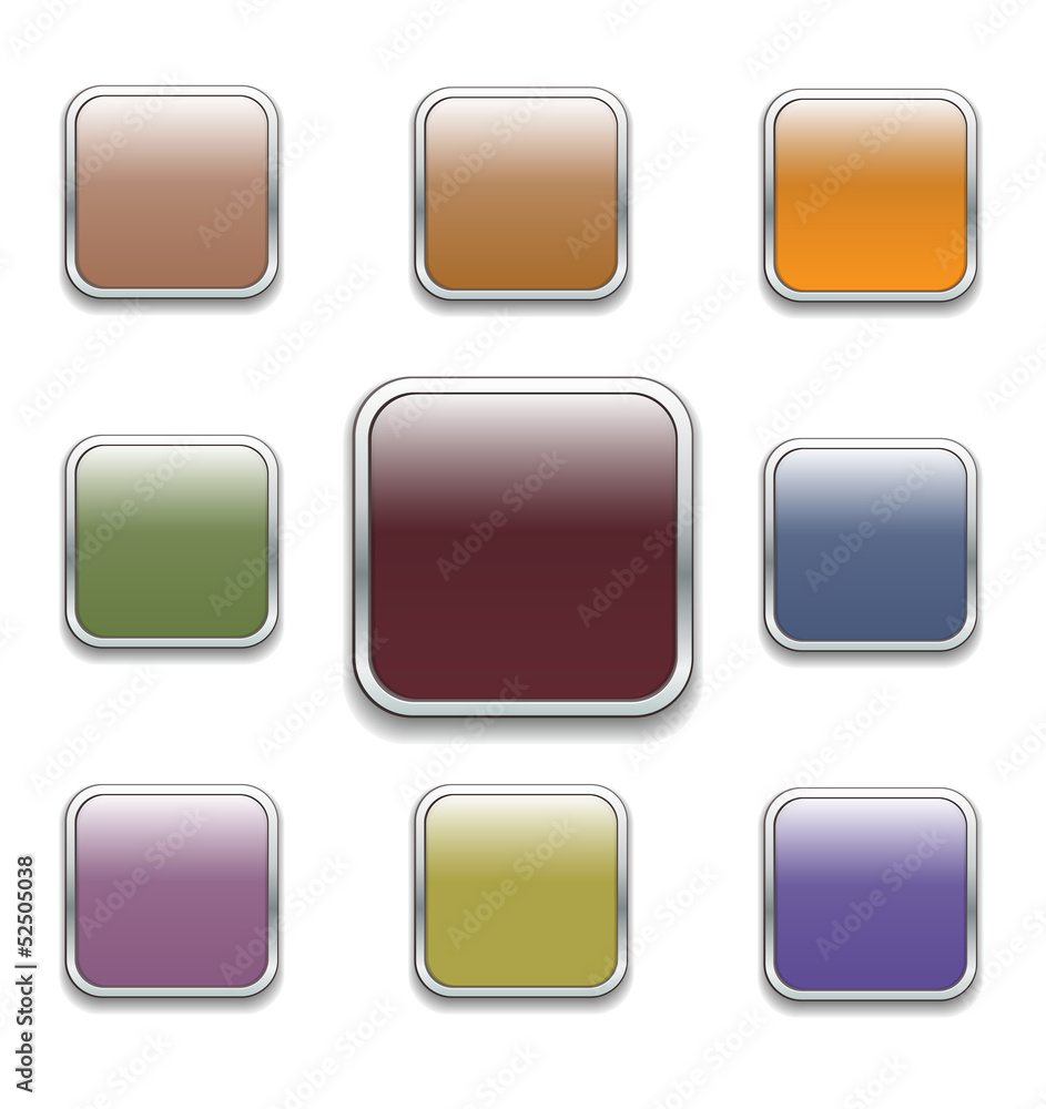Pale Color Square Buttons Pale Color Square Buttons