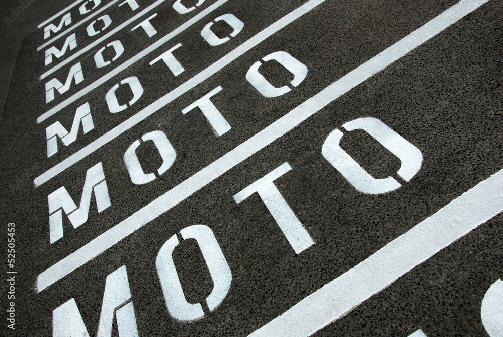 Fototapeta premium Parking lot for motorcycles