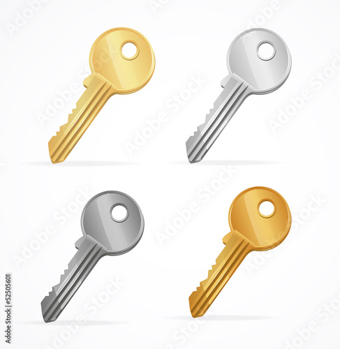 Vector Golden Keys set