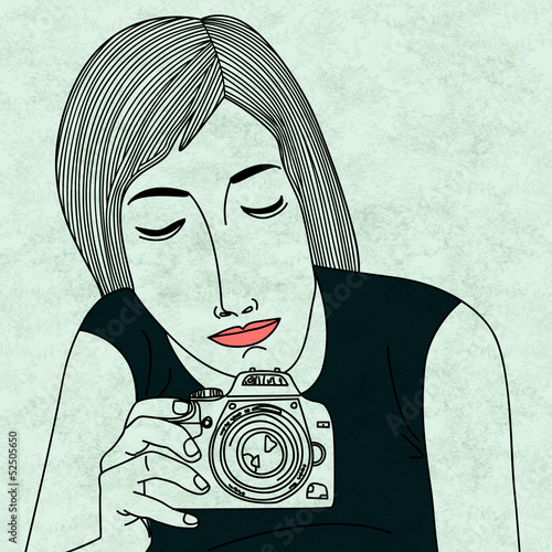 woman with a camera