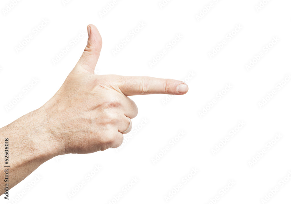 Hand making a shooting gesture Hand making a shooting gesture