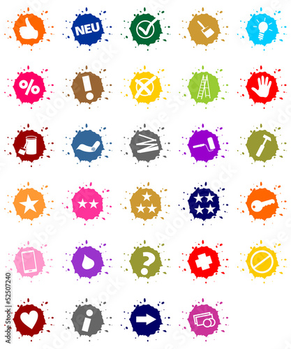 diverse Buttons, Icons,Symbole für Handwerker