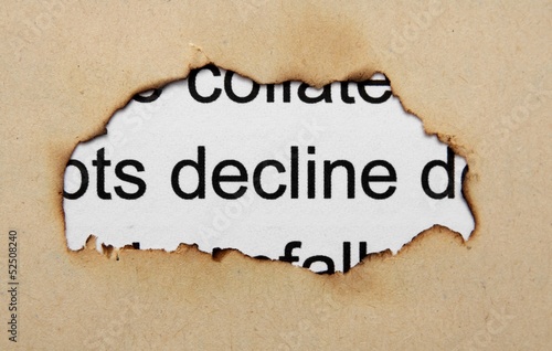 Decline text on paper hole