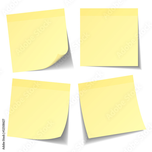 4 Yellow Stick Notes