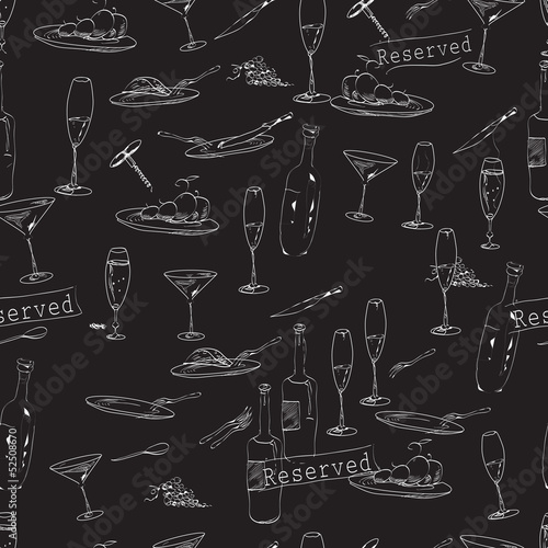 wine and  food pattern