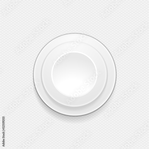 3d white button background