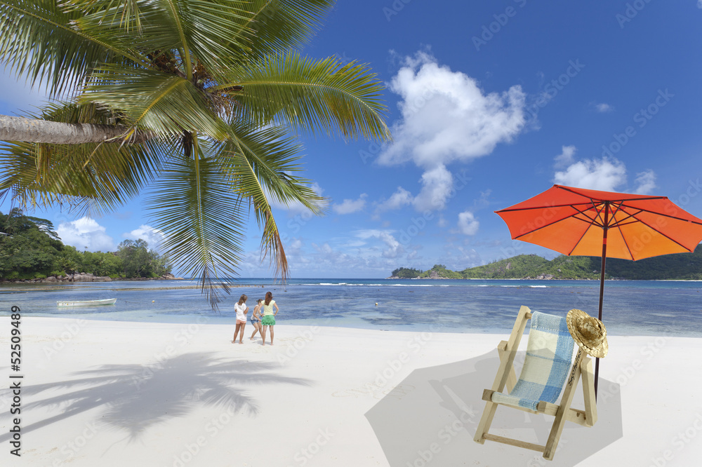 Fototapeta premium concept vacances détente aux Seychelles
