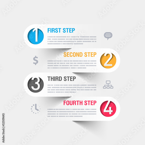 Business steps infographics template