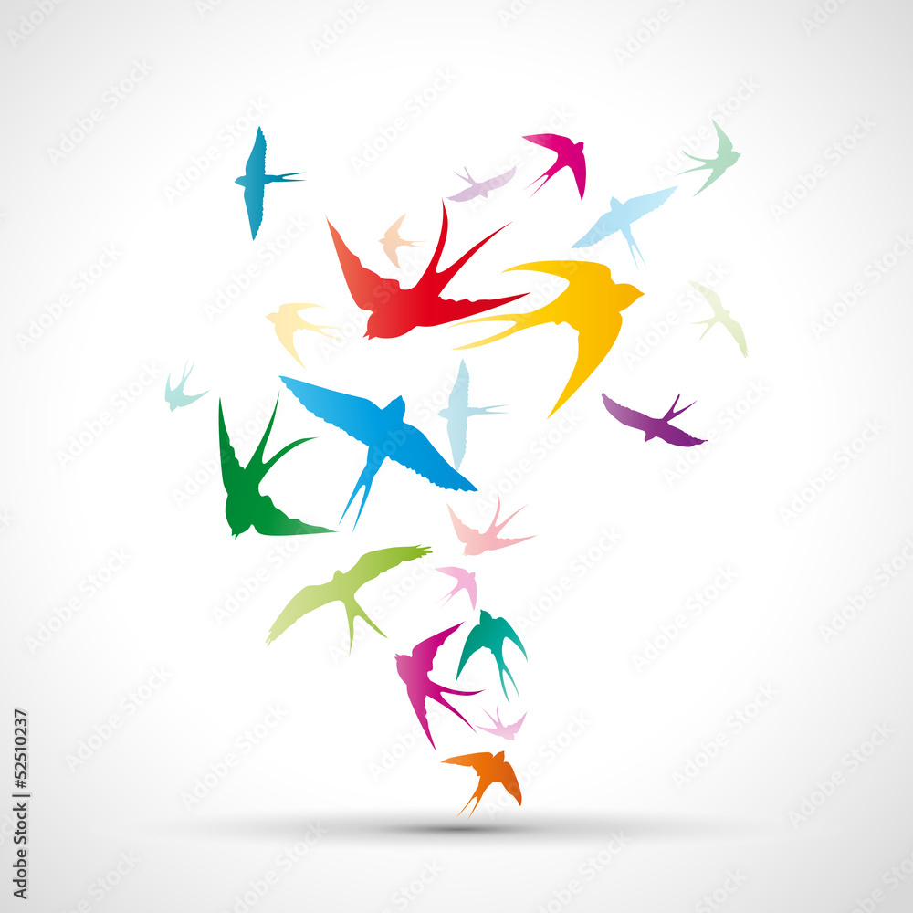 Abstract swallows background # Vector Abstract swallows background # Vector