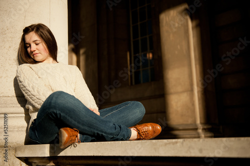 Pensive Teenage Girl photo