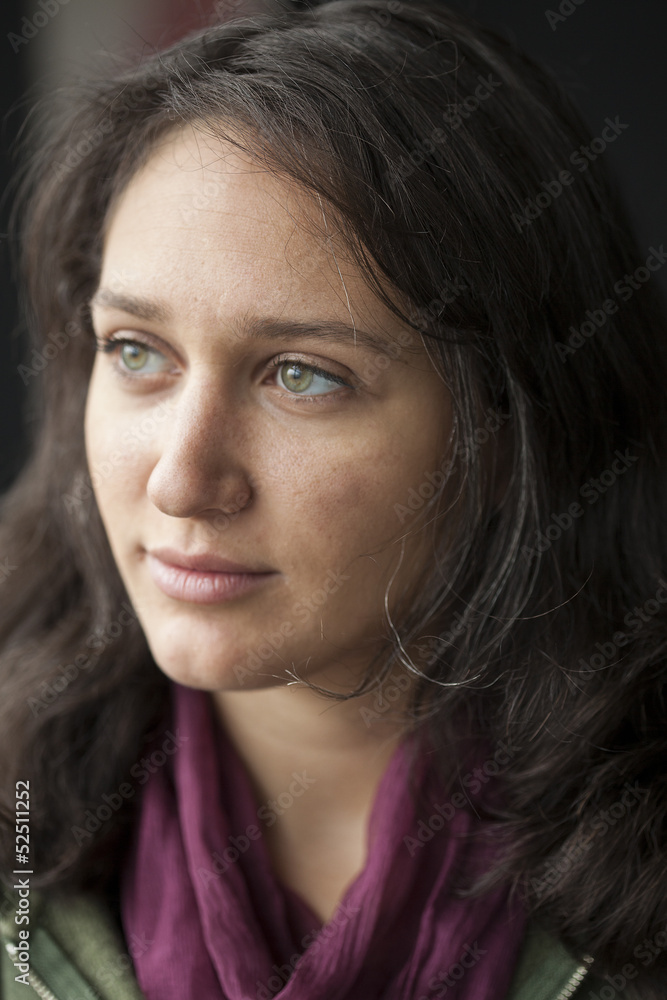 Young Woman with Beautiful Green Eyes Young Woman with Beautiful Green Eyes