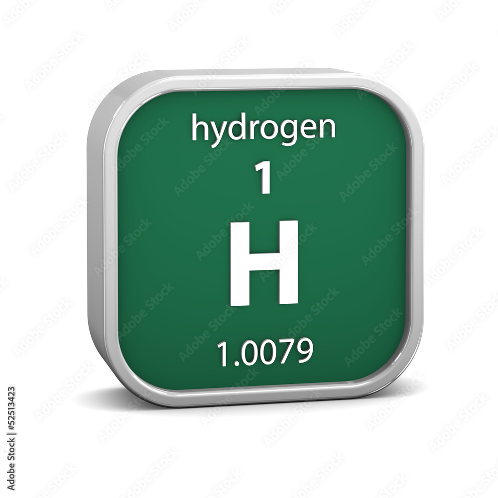 Fototapeta premium Hydrogen material sign
