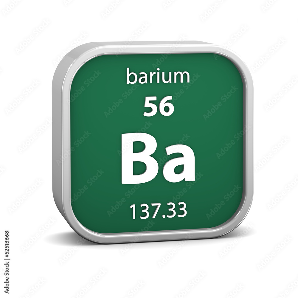 Barium material sign