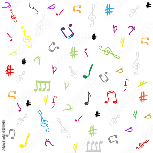 seamless pattern wallpaper of musical notes vector