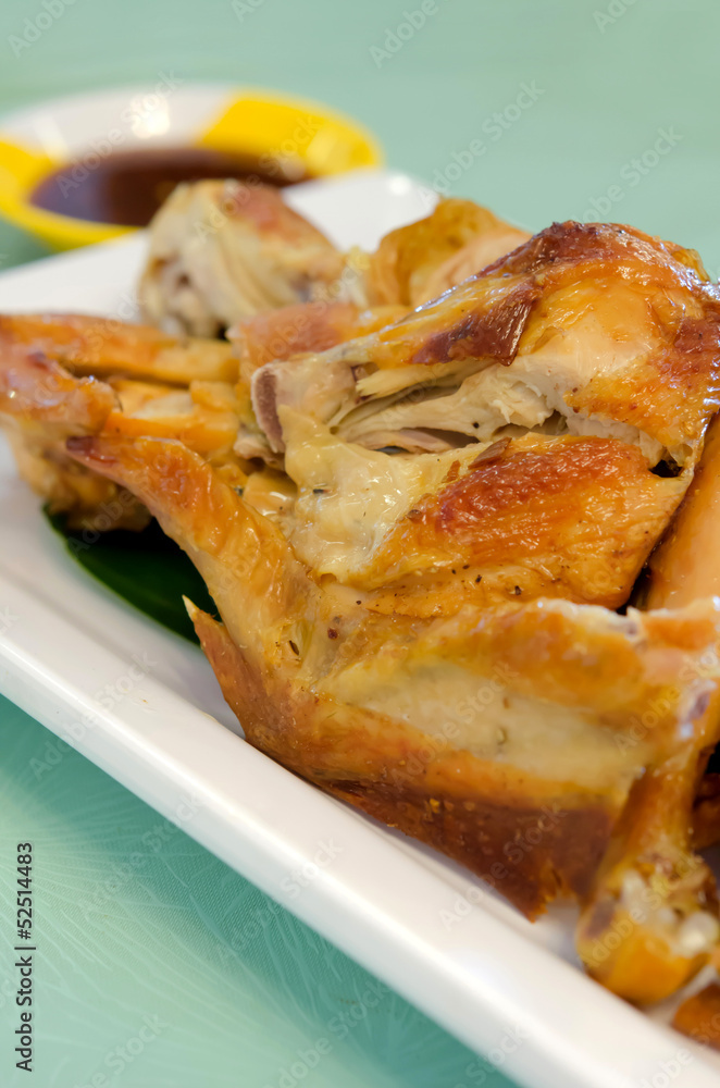 grilled chicken on white dish grilled chicken on white dish