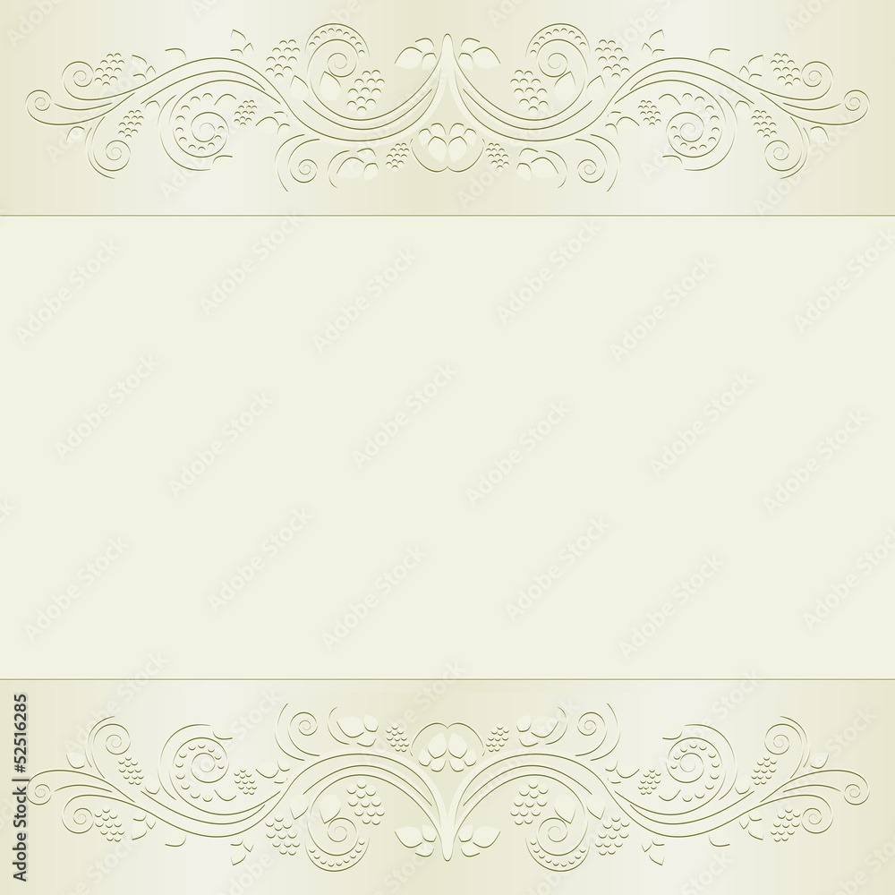 beige background with floral ornaments