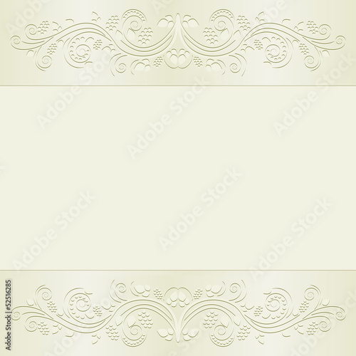 beige background with floral ornaments
