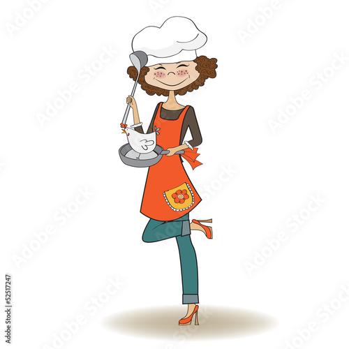 woman cooking
