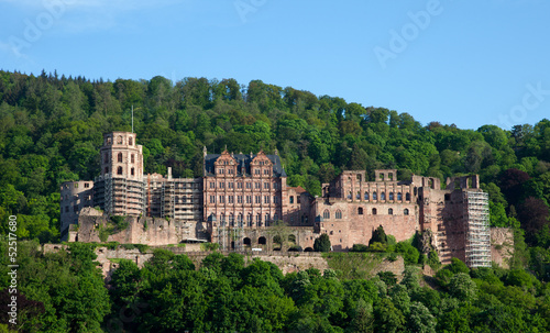 Heideberger Schloss mit blauem Himmel