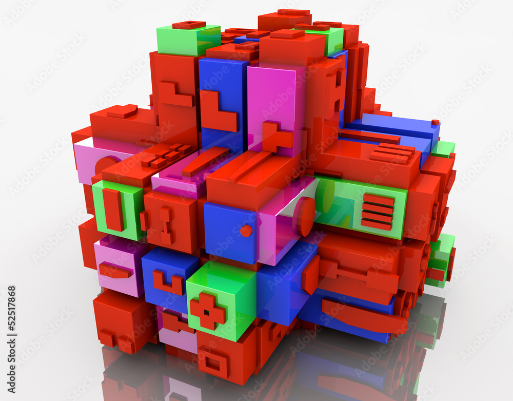 Obraz premium Cubo abstracto