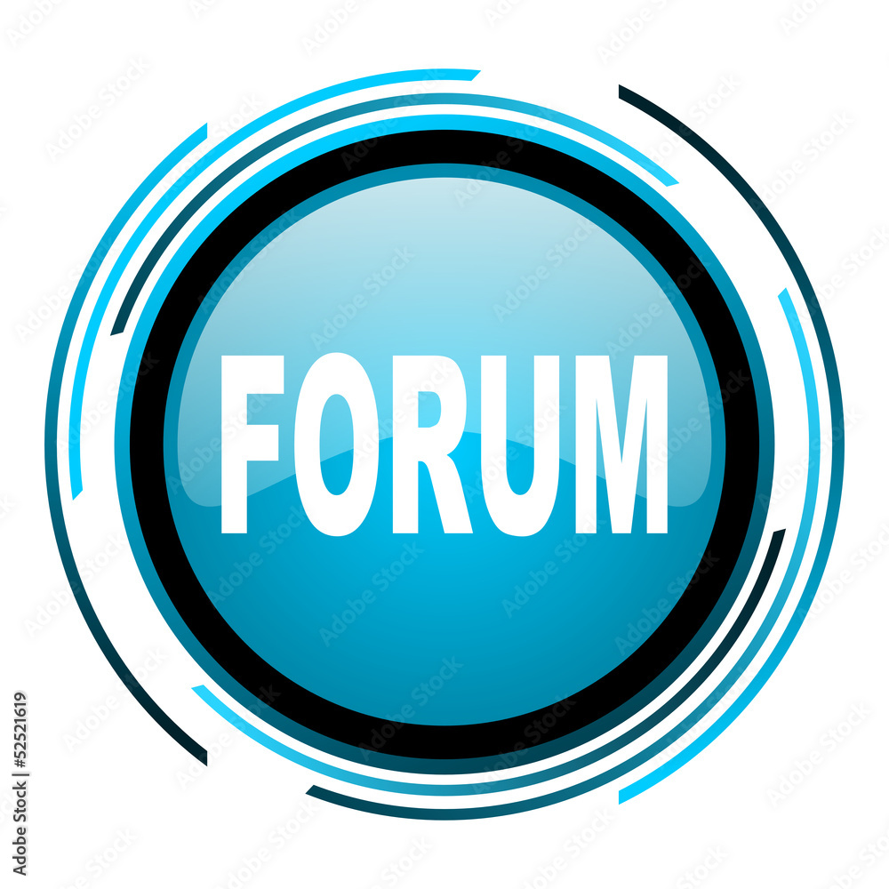 forum blue circle glossy icon forum blue circle glossy icon