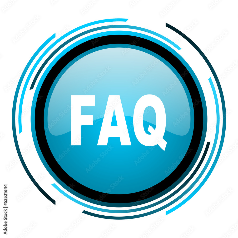 faq blue circle glossy icon faq blue circle glossy icon
