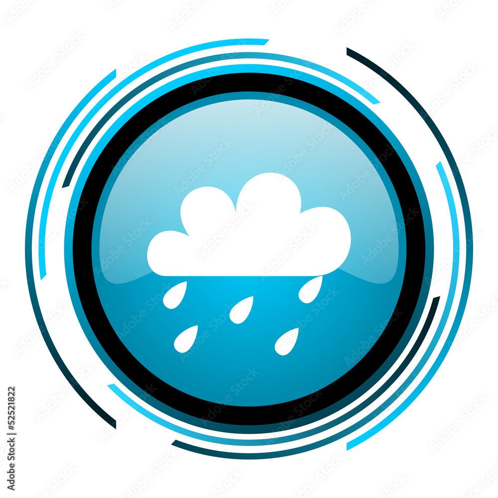 weather forecast blue circle glossy icon weather forecast blue circle glossy icon