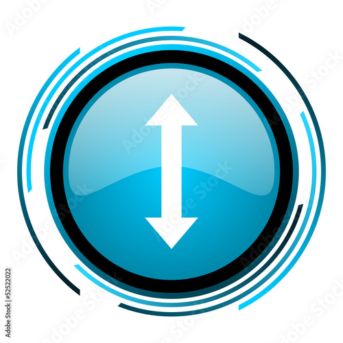 arrows blue circle glossy icon