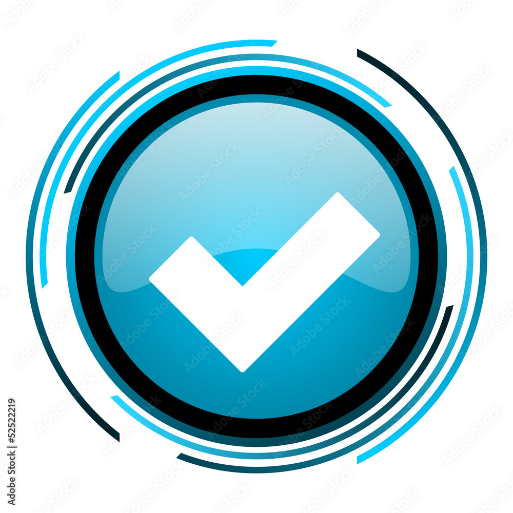 accept blue circle glossy icon accept blue circle glossy icon