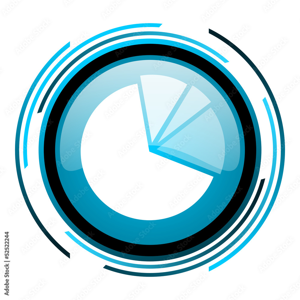 diagram blue circle glossy icon diagram blue circle glossy icon