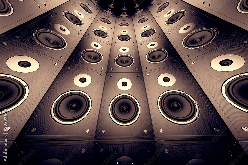 Fotografie Wall of speakers.