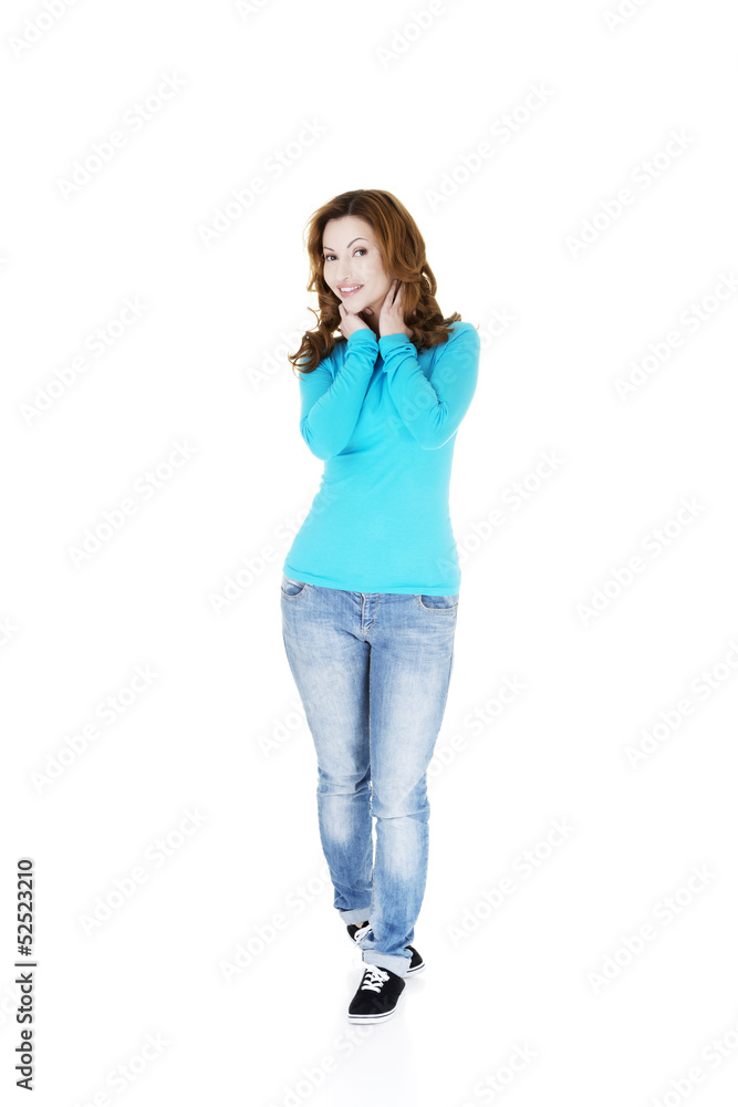 Portrait of happy middleaged woman Portrait of happy middleaged woman