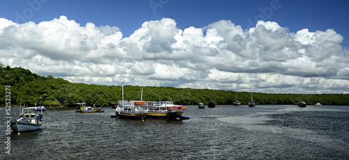 Panoramic view of the river bay