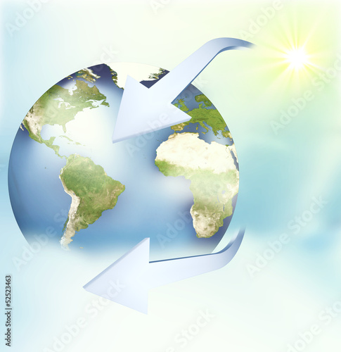 Planet Earth and Sun Power