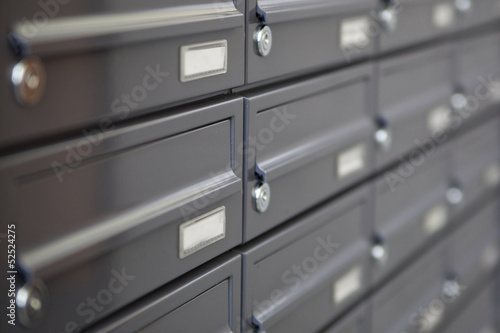 Bilde på lerret metallic mailboxes.