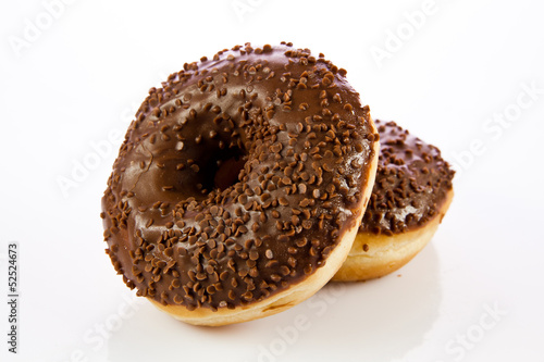 Chocolate Donuts . Isolated on a white background. doughnut