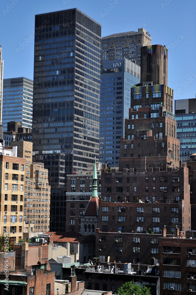 Rooftop view to upper east side manhattan New York NY Rooftop view to upper east side manhattan New York NY
